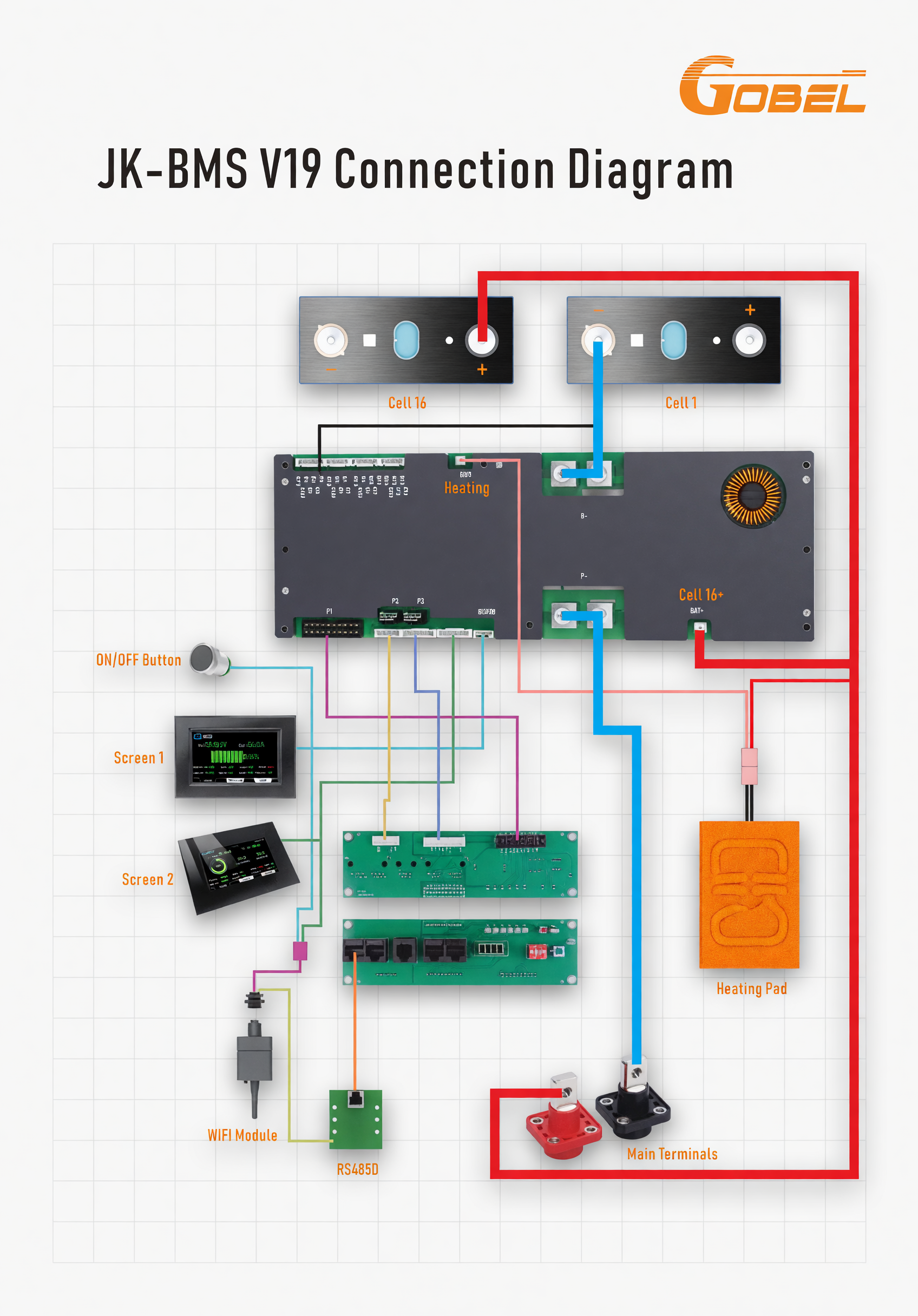 JK BMS V19 Connection Diagram JK BMS V19 Connection Diagram