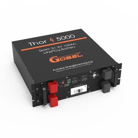 Gobel Power Thor 5000 LFP Battery 51.2V 100Ah 5.1kWh LiFePO4 Server Rack Battery