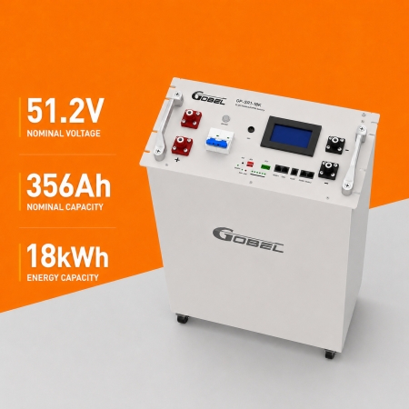 Gobel Power 18kWh 51.2V 356Ah GP-SR1-18K-JK LiFePO4 Server Rack Battery