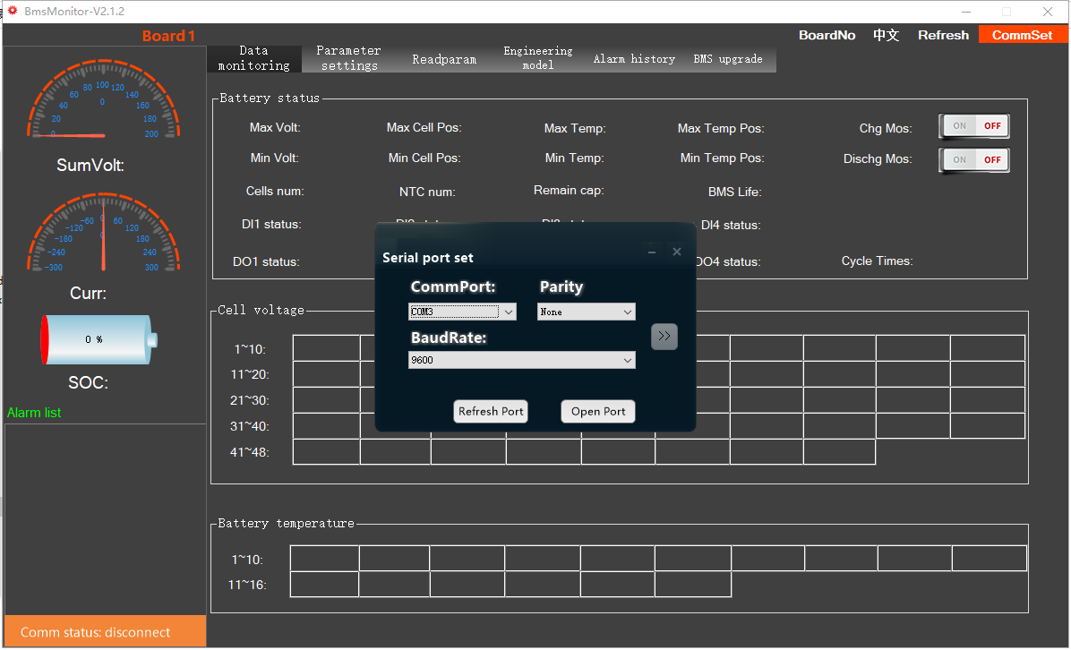 how to calibrate current reading of Daly BMS