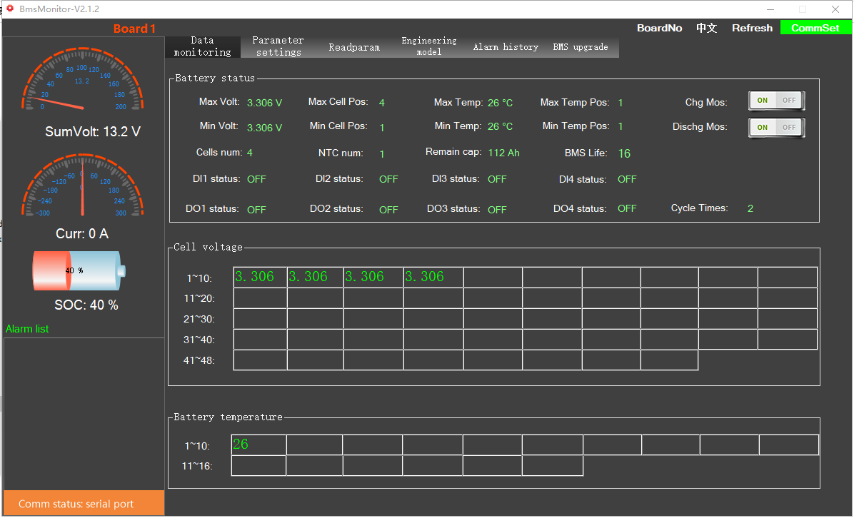 how to calibrate current reading of Daly BMS