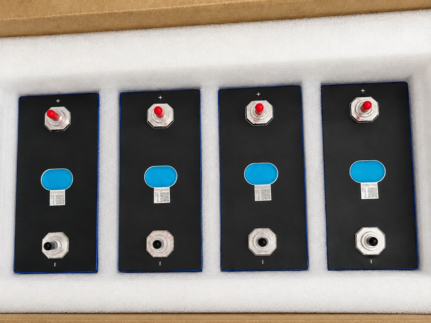 EVE MB31 314Ah LiFePO4 battery cells in factory packaging ready for EU warehouse dispatch