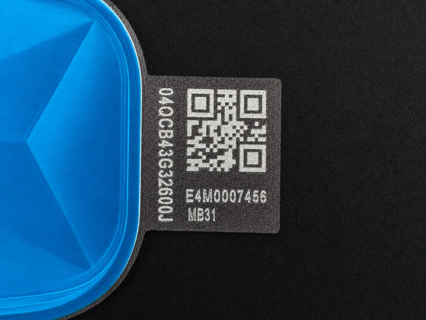 EVE MB31 LiFePO4 battery cell QR code close-up for authenticity verification