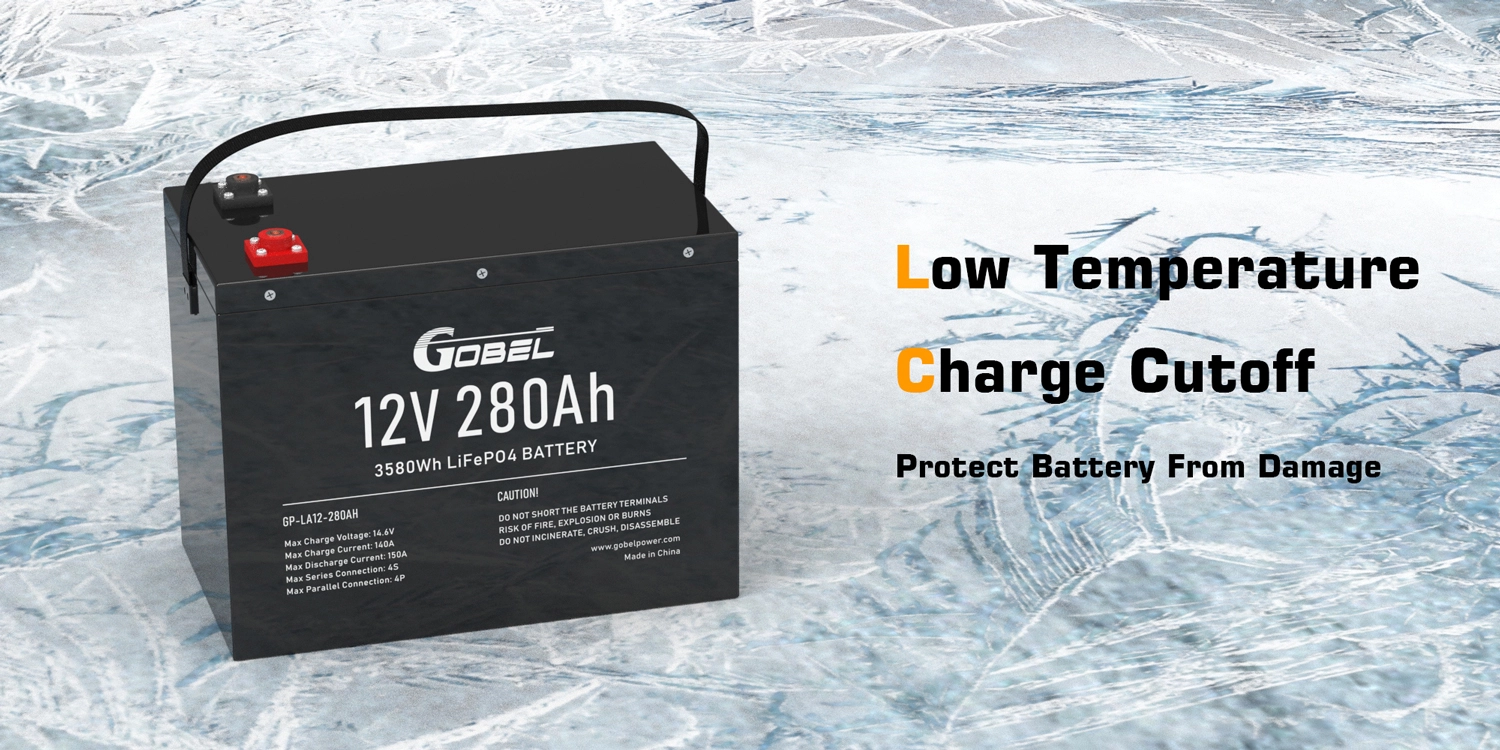 gobel power 12V 280Ah LiFePO4 Battery, low temperature protection
