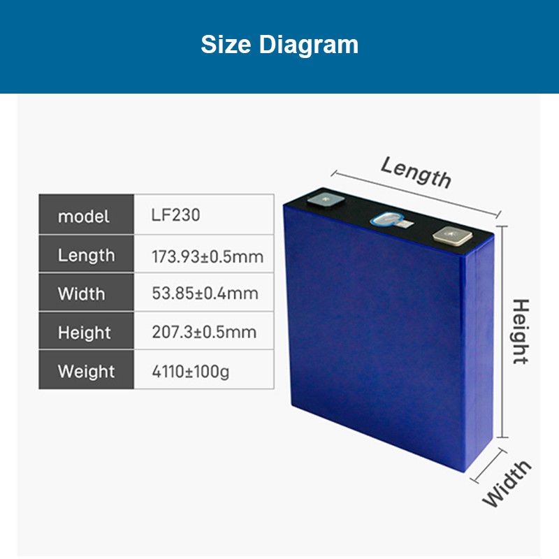 EVE 3.2V 230Ah Rechargeable Prismatic LiFePO4 Battery Cell 