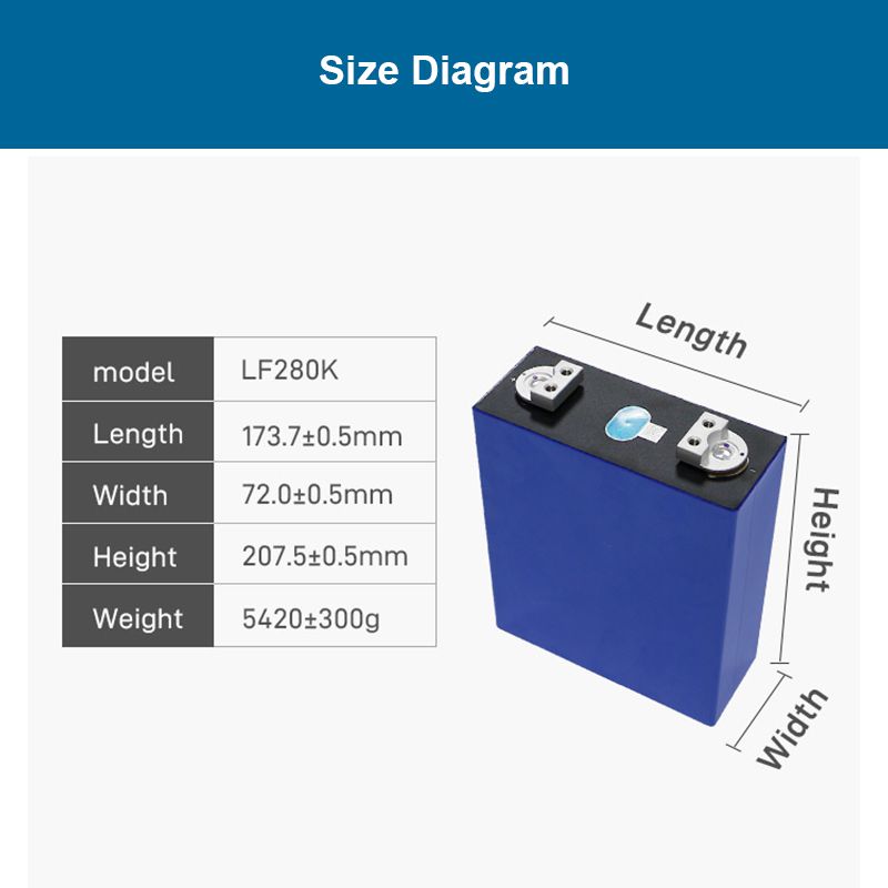 EVE LF280N LiFepo4 280Ah 3.2V Lithium Ferro Phosphate Battery Cell