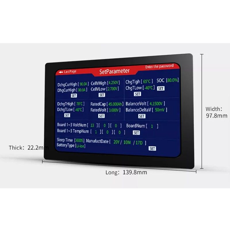 Wholesale 4.3 Inch Touch Screen Monitor for Daly BMS