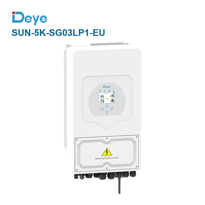 Wholesale Deye SUN-5K-SG03LP1-EU 5kW Single Phase 2 MPPT Hybrid Inverter for Low Voltage Battery