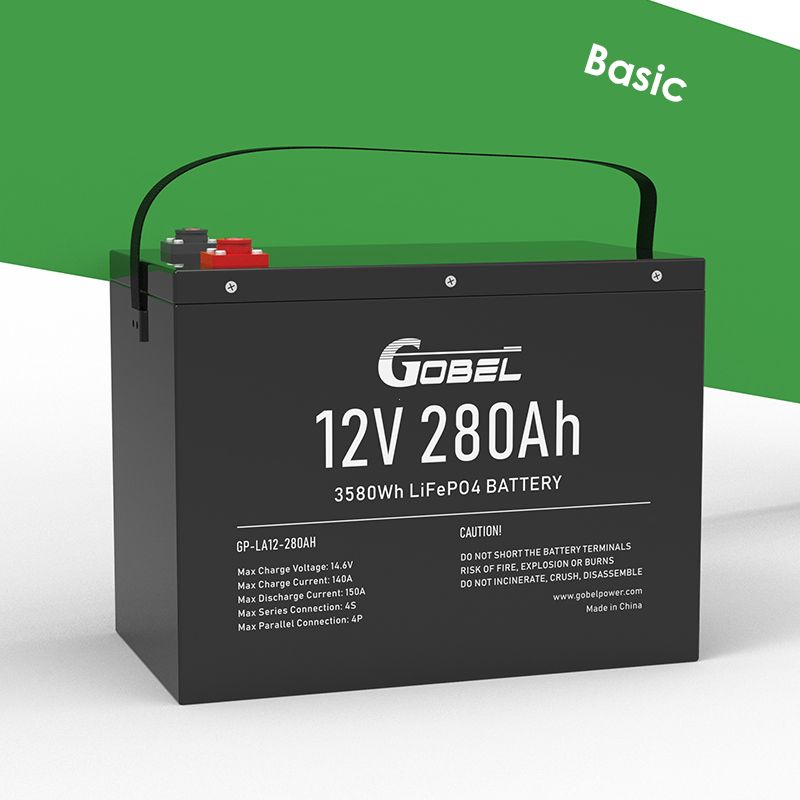 12V 280Ah LiFePO4 Battery GP-LA12-280AH Basic Deep Cycle Battery