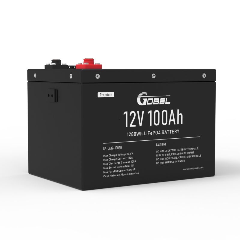 Wholesale 12V 100Ah LiFePO4 Battery GP-LA12-100AH Premium Deep Cycle Battery 1.2kWh Energy
