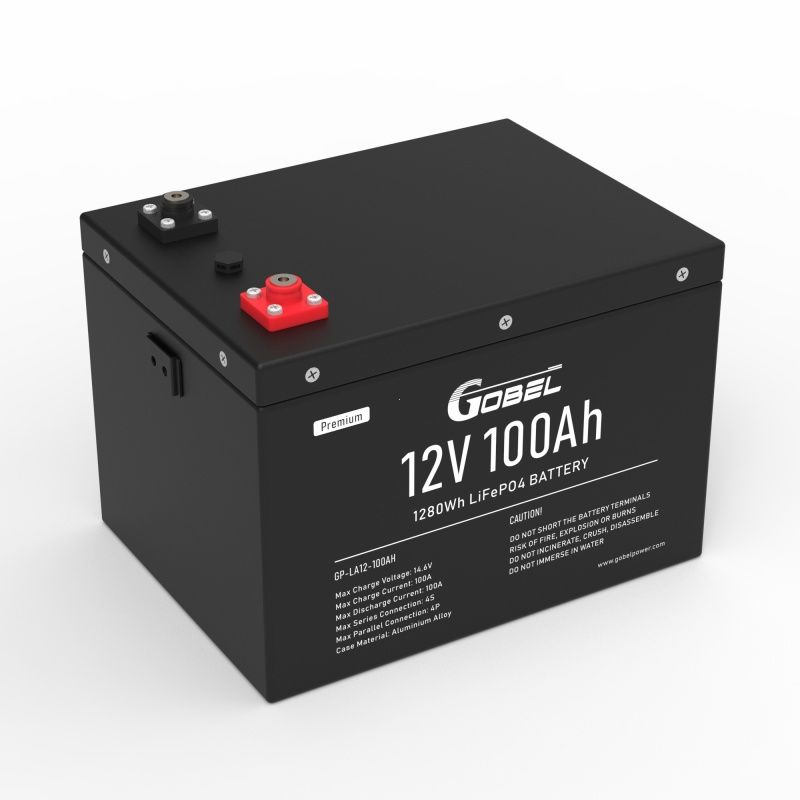 Wholesale 12V 100Ah LiFePO4 Battery GP-LA12-100AH Premium Deep Cycle Battery 1.2kWh Energy