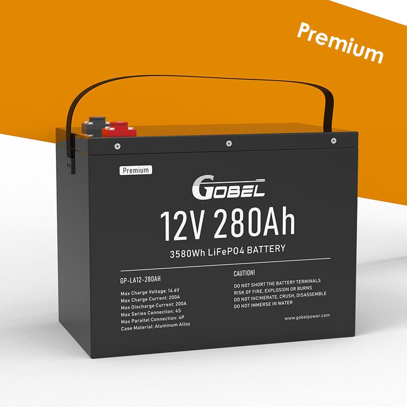 Wholesale 12V 280Ah LiFePO4 Battery GP-LA12-280AH Premium Deep Cycle Battery 3.5kWh Energy