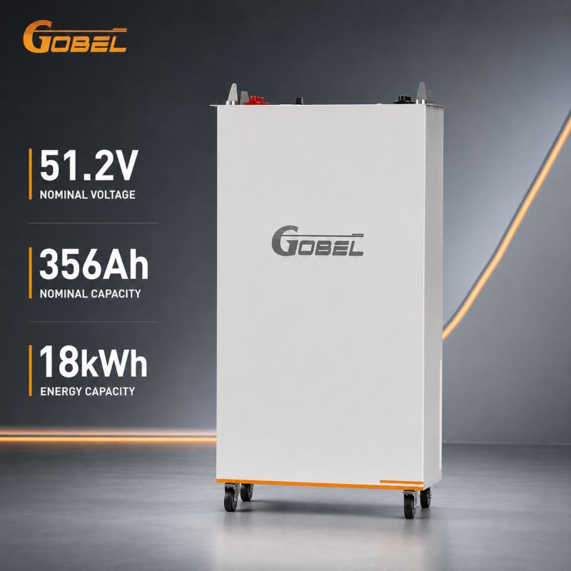 Wholesale EU Stock Gobel Power GP-SR1-18K-PC 51.2V 356Ah 18kWh LiFePO4 Server Rack Battery
